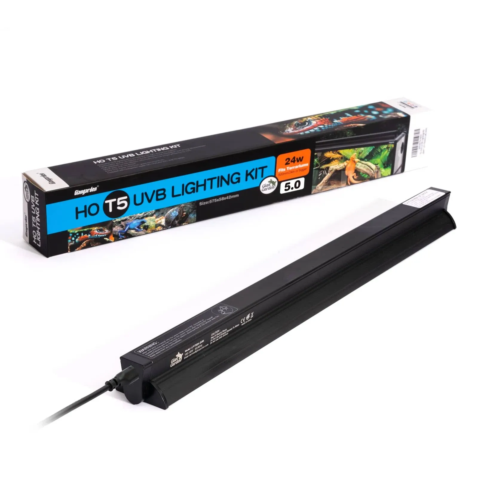 Giangarden T5 HO UVB Lighting Combo Kit with UVB 5.0 24W Fluorescent Tube - Ideal ...