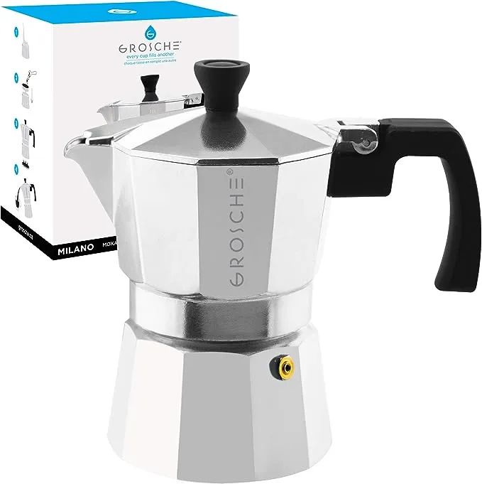 GROSCHE Milano Stovetop Espresso Maker Moka Pot