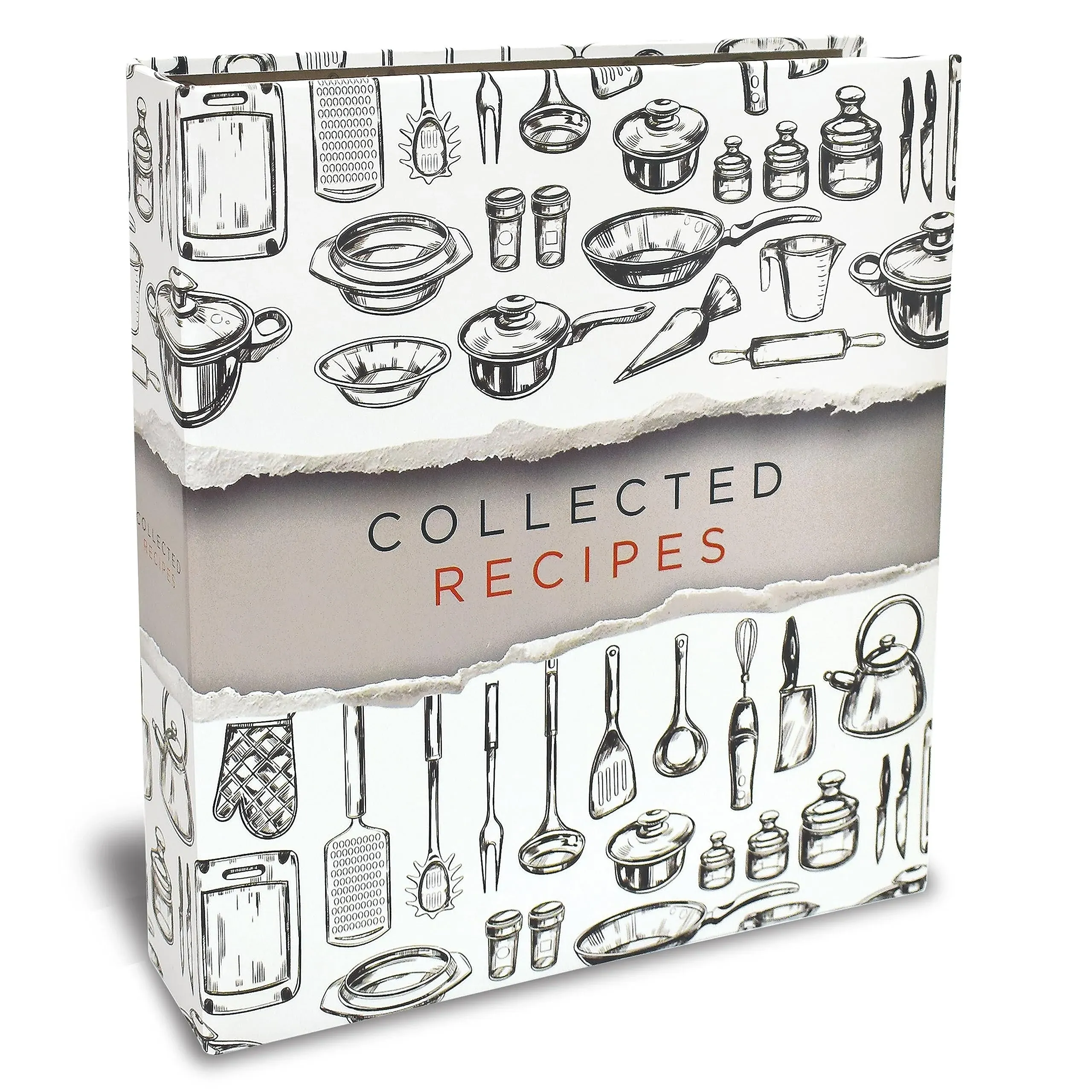 Recipe Binder, 8.5&#034; X 9.5&#034; 3 Ring Binder Organizer Set (With 50 Page Protectors