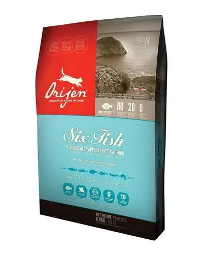 Orijen 6 Fish Formula Dry Cat Food - 4 lb bag