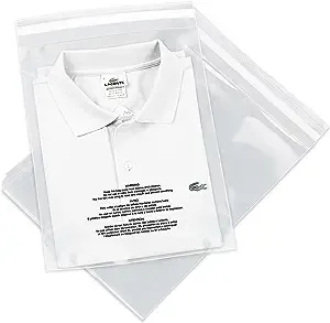 Spartan Industrial - 9" x 12" (1000 Count) Self Seal Clear Poly Bags