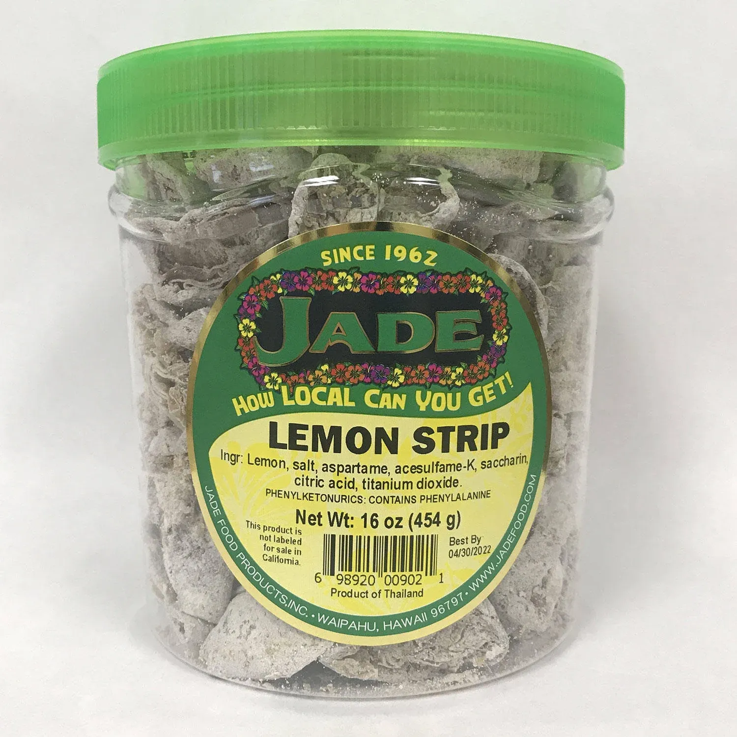 Jade Dried Lemon Strips/Peel(BIG jar)