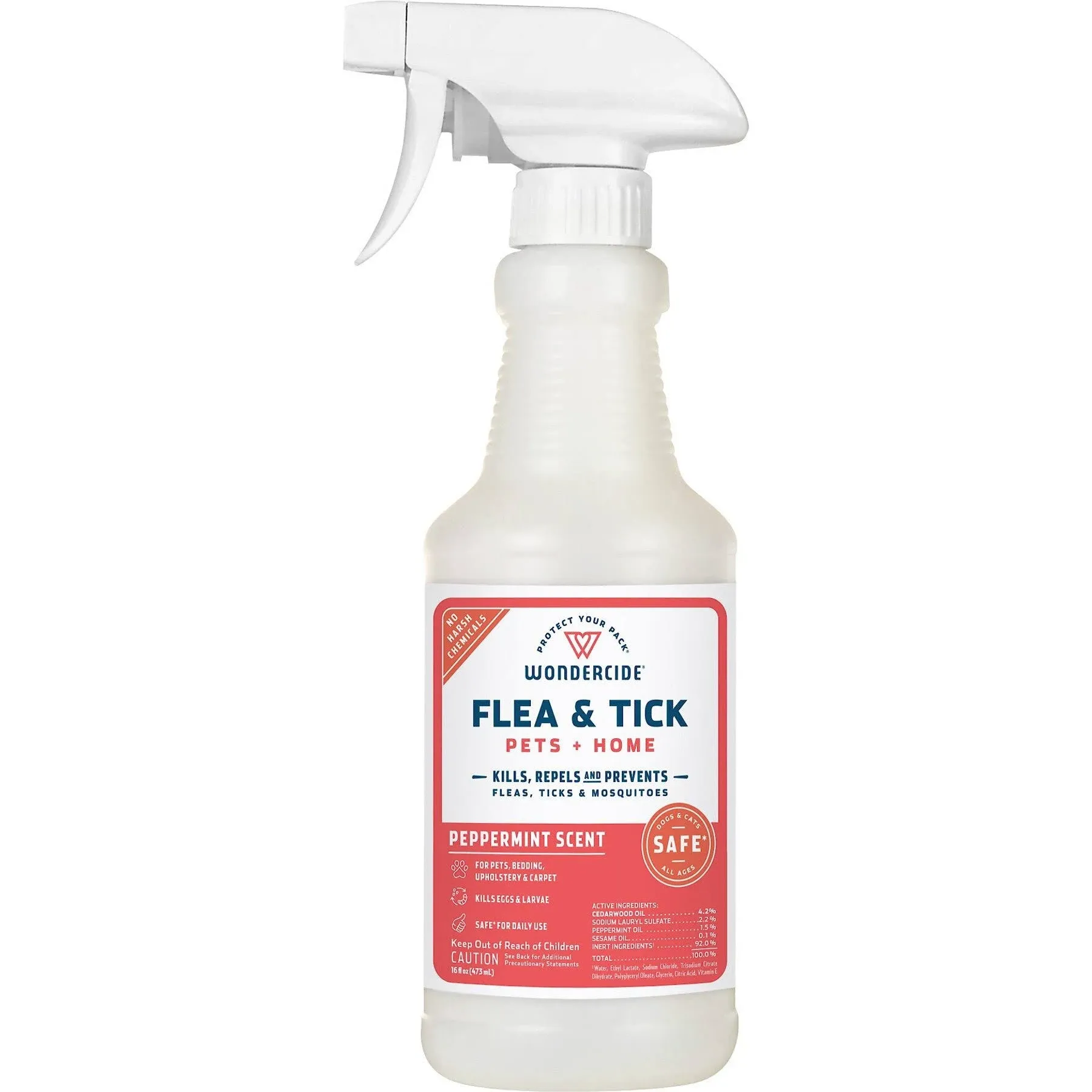 Wondercide - Flea, Tick & Mosquito Spray for Dogs, Cats, and Home - Flea and Tick Killer, Control, Prevention, Treatment - with Natural Essential Oils - Pet and Family Safe - Lemongrass 32 oz