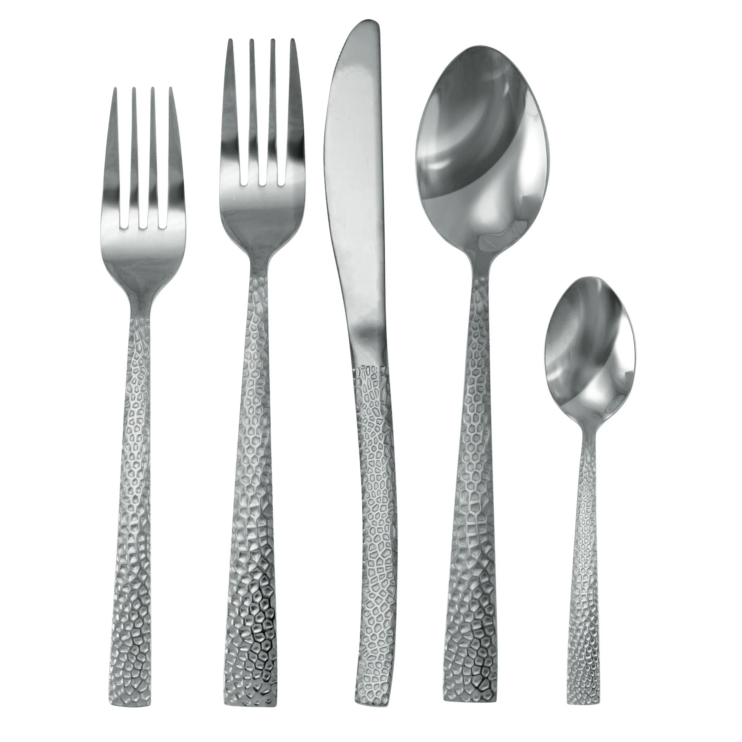 MegaChef Baily Stainless Steel Silverware Silver Flatware Utensil Set (20-Piece)