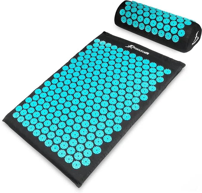 ProsourceFit Acupressure Mat and Pillow Set for Back/Neck Pain Relief and Muscle Relaxation, XL