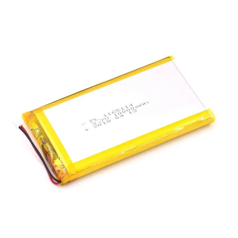 3.7V 10000mAh 1165110 Lipo Battery Rechargeable Lithium Polymer Ion Battery with PH2.0mm JST Connector