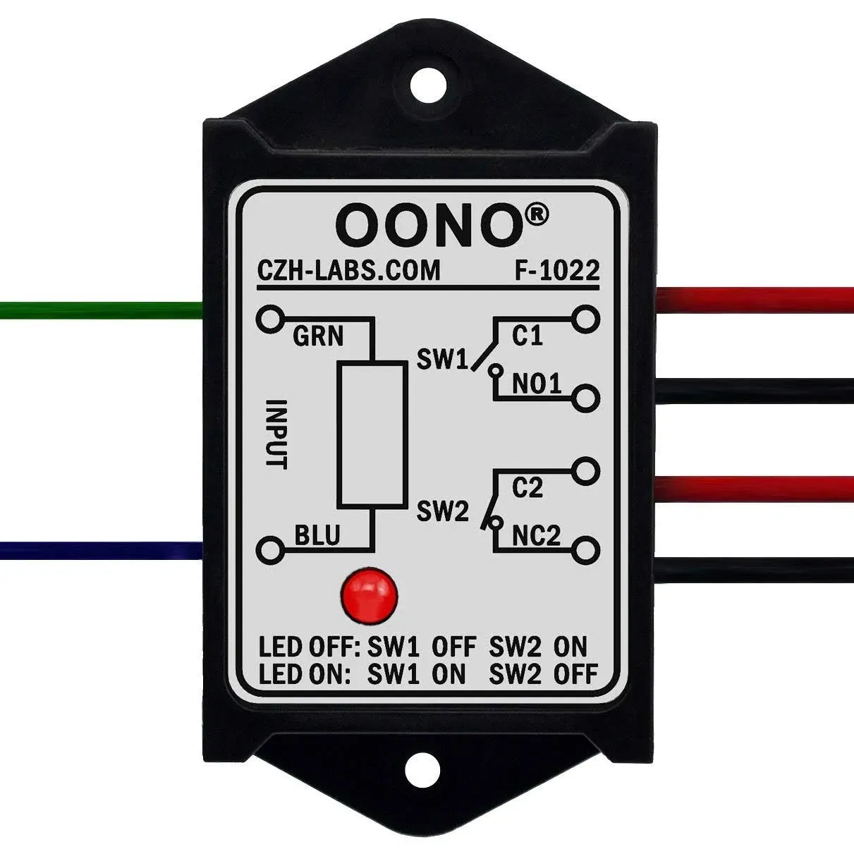 OONO DPST 1NO 1NC 8Amp Power Relay Module AC 110V 115V 120V Control Voltage