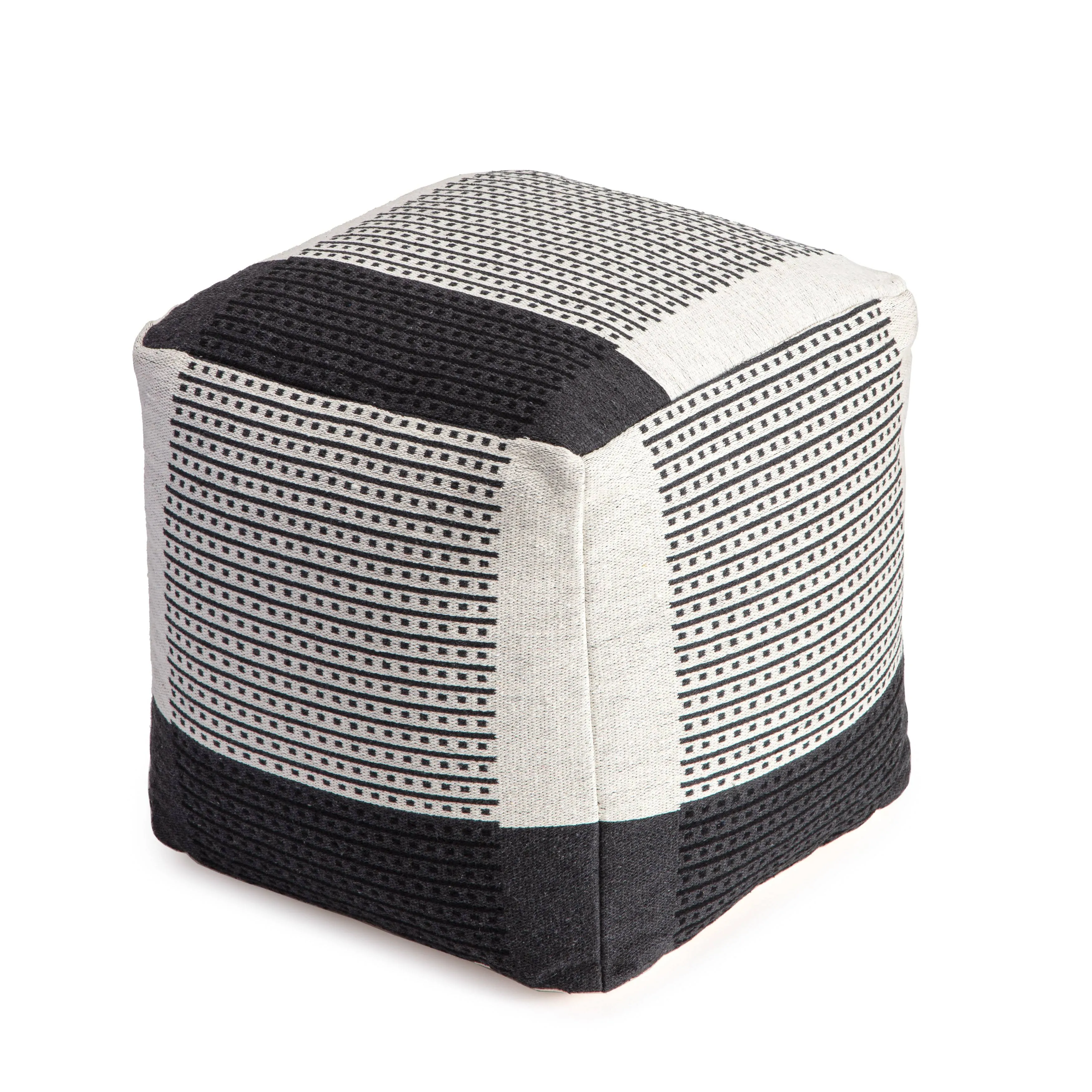 Carrapateira Pouf Black/Ivory - Anji Mountain