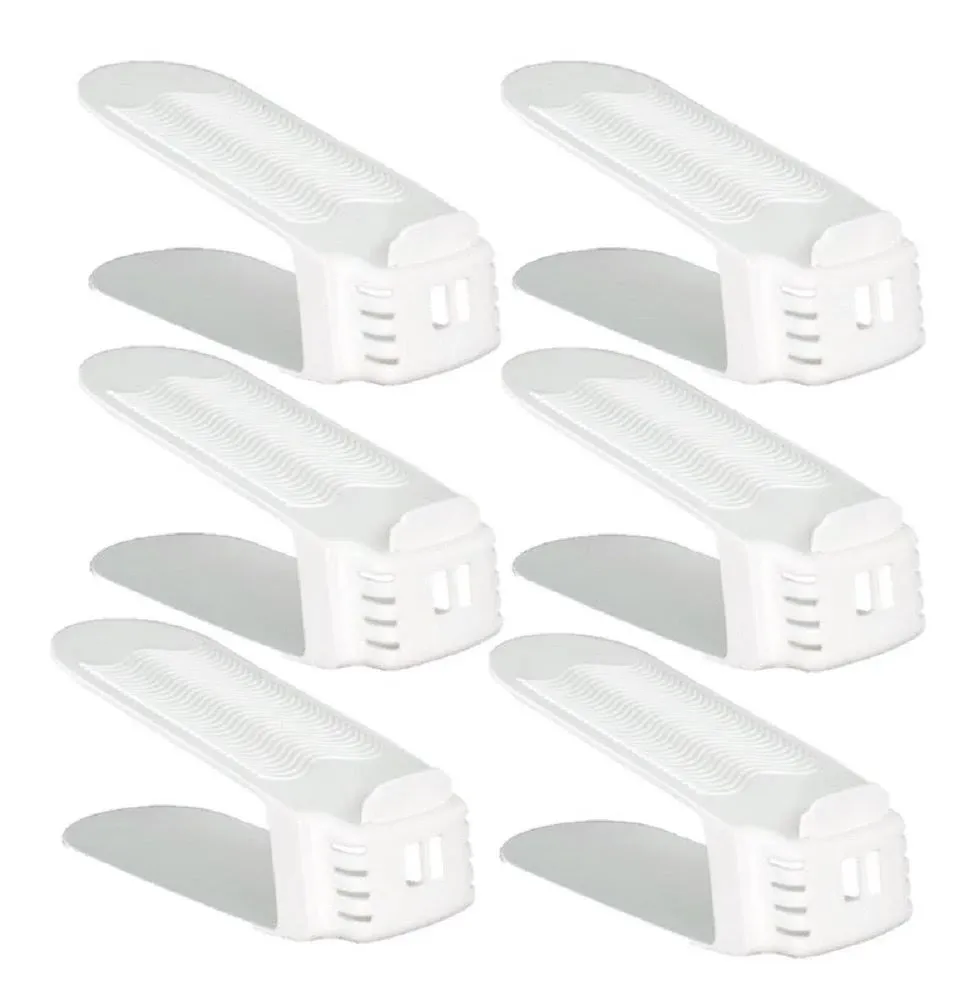 Set of 6 Shoe Slots AS SEEN ON TV Organize Closet / Doubles Shelf Storage Space