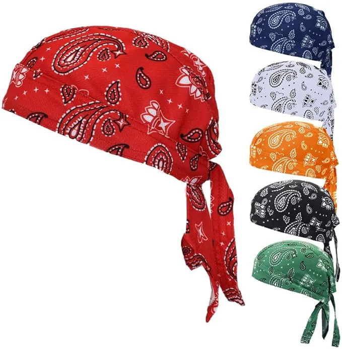 JHYWELL Dew Rags Bandana Caps Cooling Helmet Liner Sweat Wicking Motorcycle Head ...