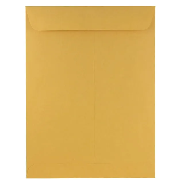 Jam Paper 9 x 12 Open End Catalog Premium Envelopes - Brown Kraft Manila - 50/Pack