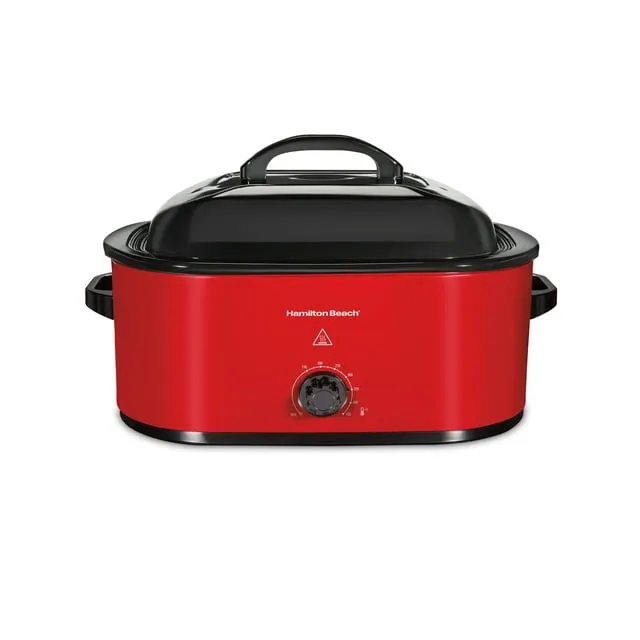 Hamilton Beach Electric Roaster Oven, 22 Quarts, Red