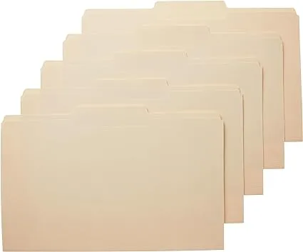 AmazonBasics File Folders Letter Size 100 Pack Assorted Colors