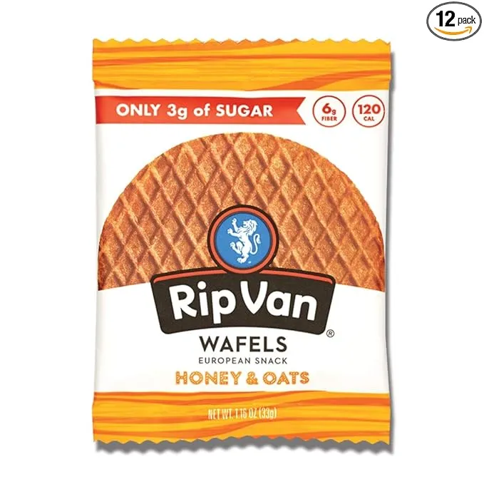 Rip Van Wafels Non-GMO European Snack Honey and RVW00336