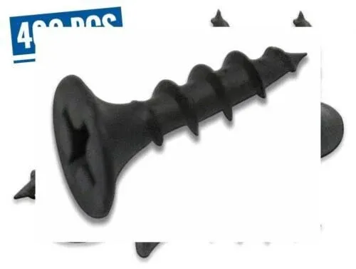 3/4 Inch #6 Coarse Thread Drywall Screw, Sharp Point, Black, 2 Bugle Head