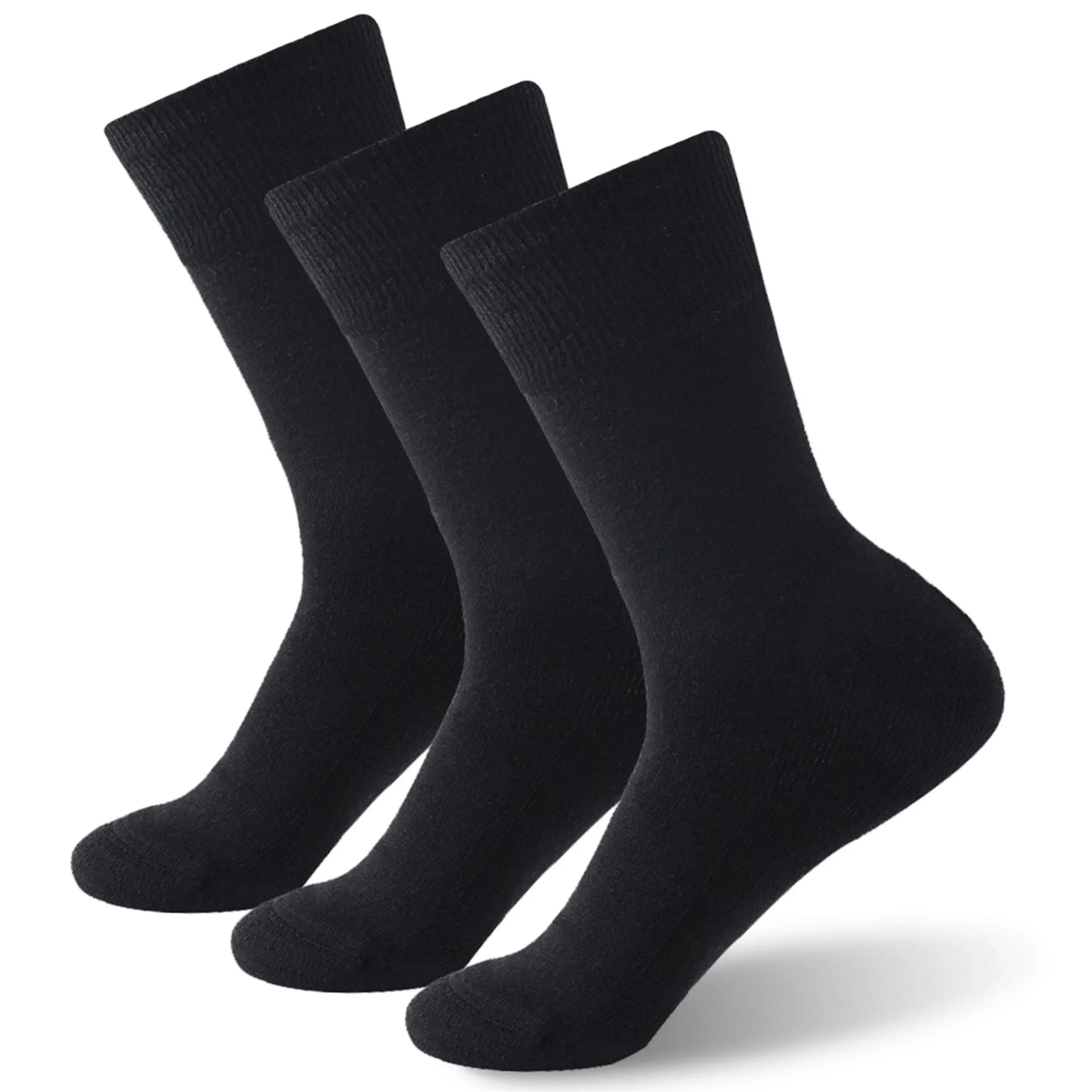 Forcool Merino Wool Non Binding Loose Top Cushioned Sole Dress Crew Diabetic Socks for Men and Women, M/l/xl, 1/3 Pairs