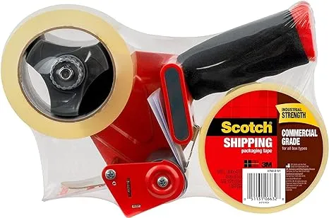 Scotch Packaging Tape Dispenser with 2 Rolls of Tape, 1.88" x