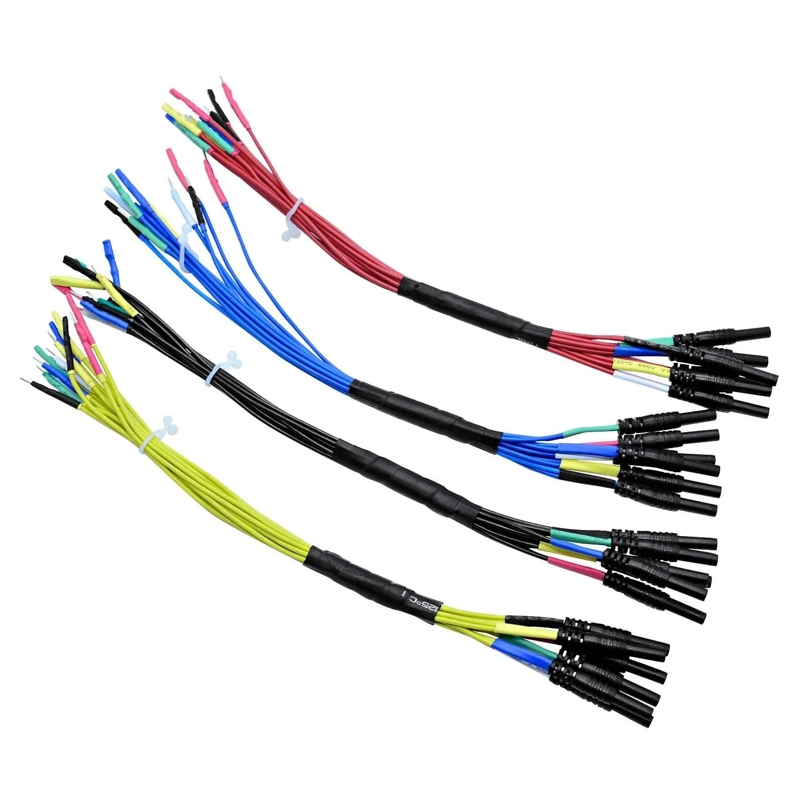 HT306 4 Connectors Sizes Universal Breakout Leads, 6 Channel Test Lead Set for Automotive Oscilloscope Diagnostic, 0.6 mm, 1.5 mm, 2.3 mm and 2.8 mm