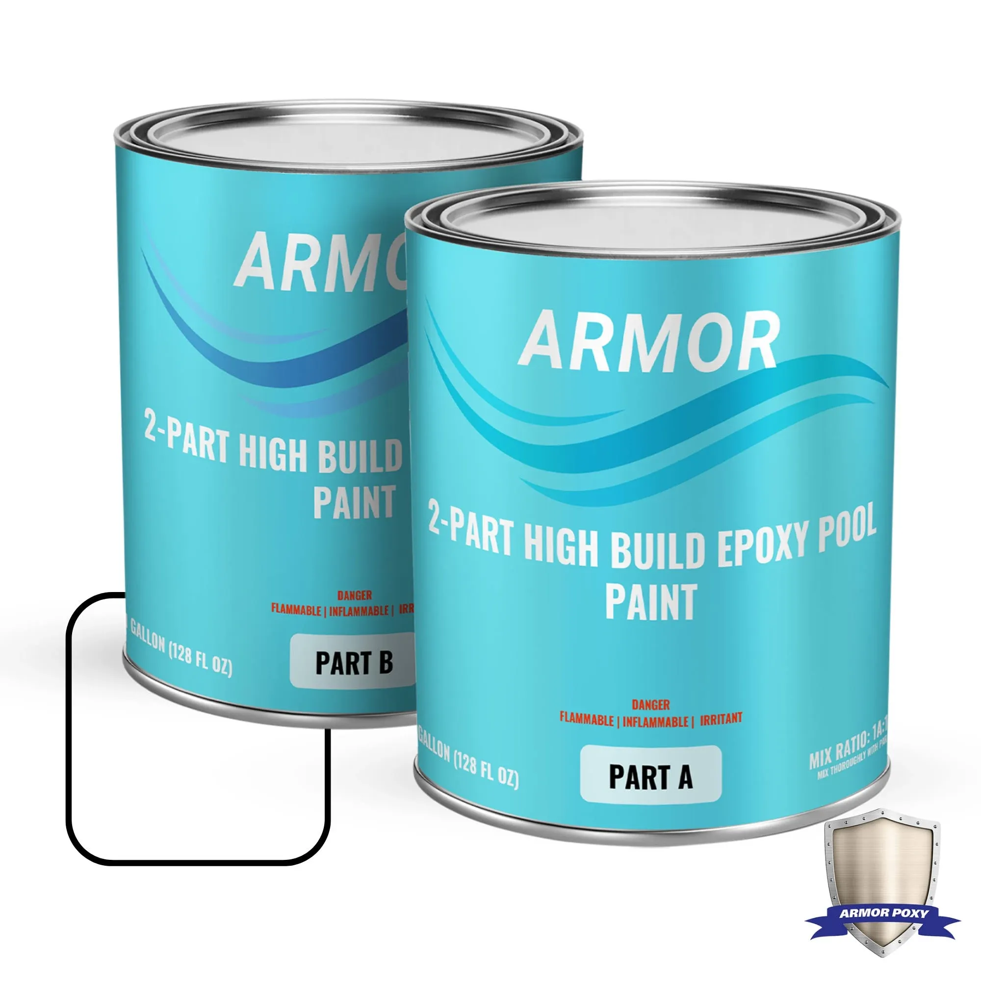 Armorpoxy Industrial Grade, 2 Part Epoxy Pool Paint Satin White Epoxy Waterproof Pool Paint (2-Gallon) Lowes.com