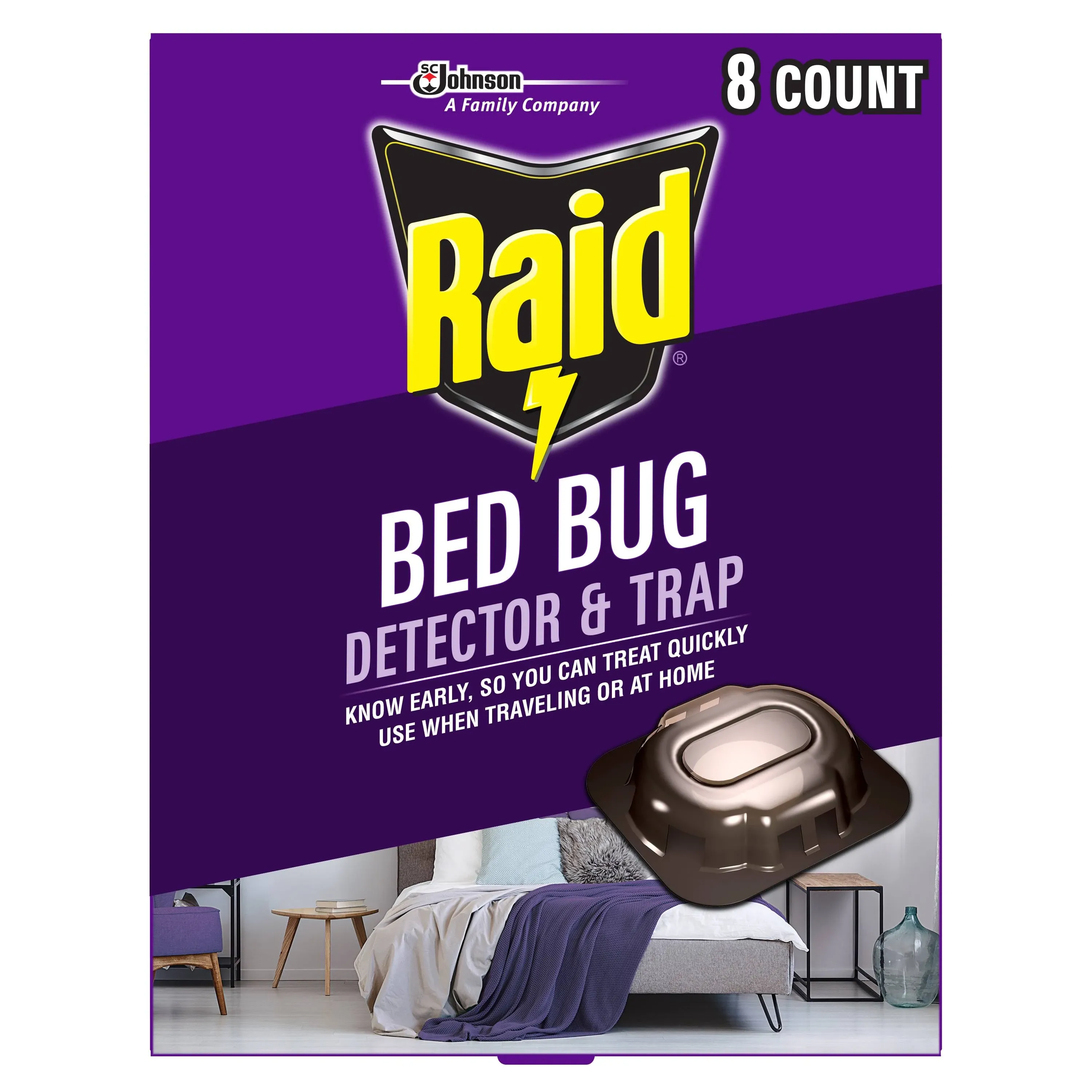 Raid Bed Bug Detector & Trap - 8 traps