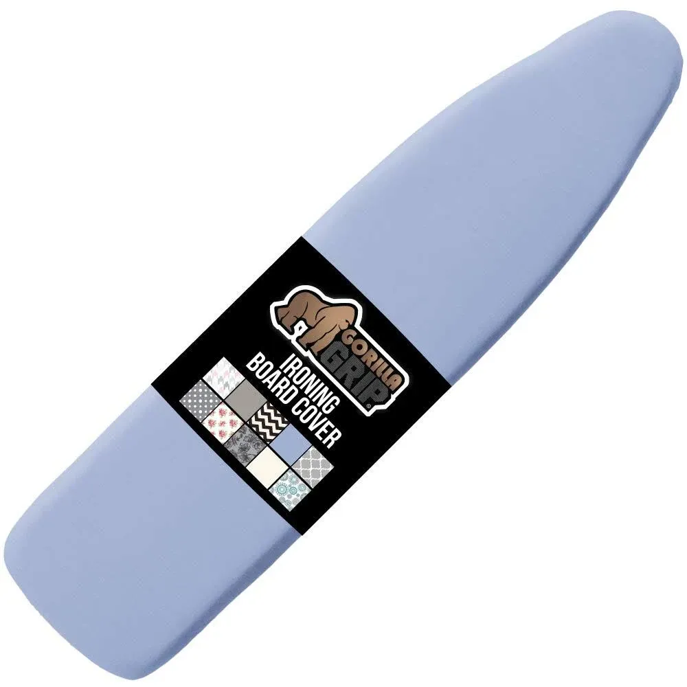 Gorilla Grip Ironing Board Cover 15&#034;× 54&#034; Straps,Fits Large/Standard Board Blue