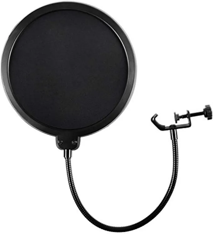 Microphone Pop Filter For Blue Yeti and Any Other Microphone Dual Layered Wind