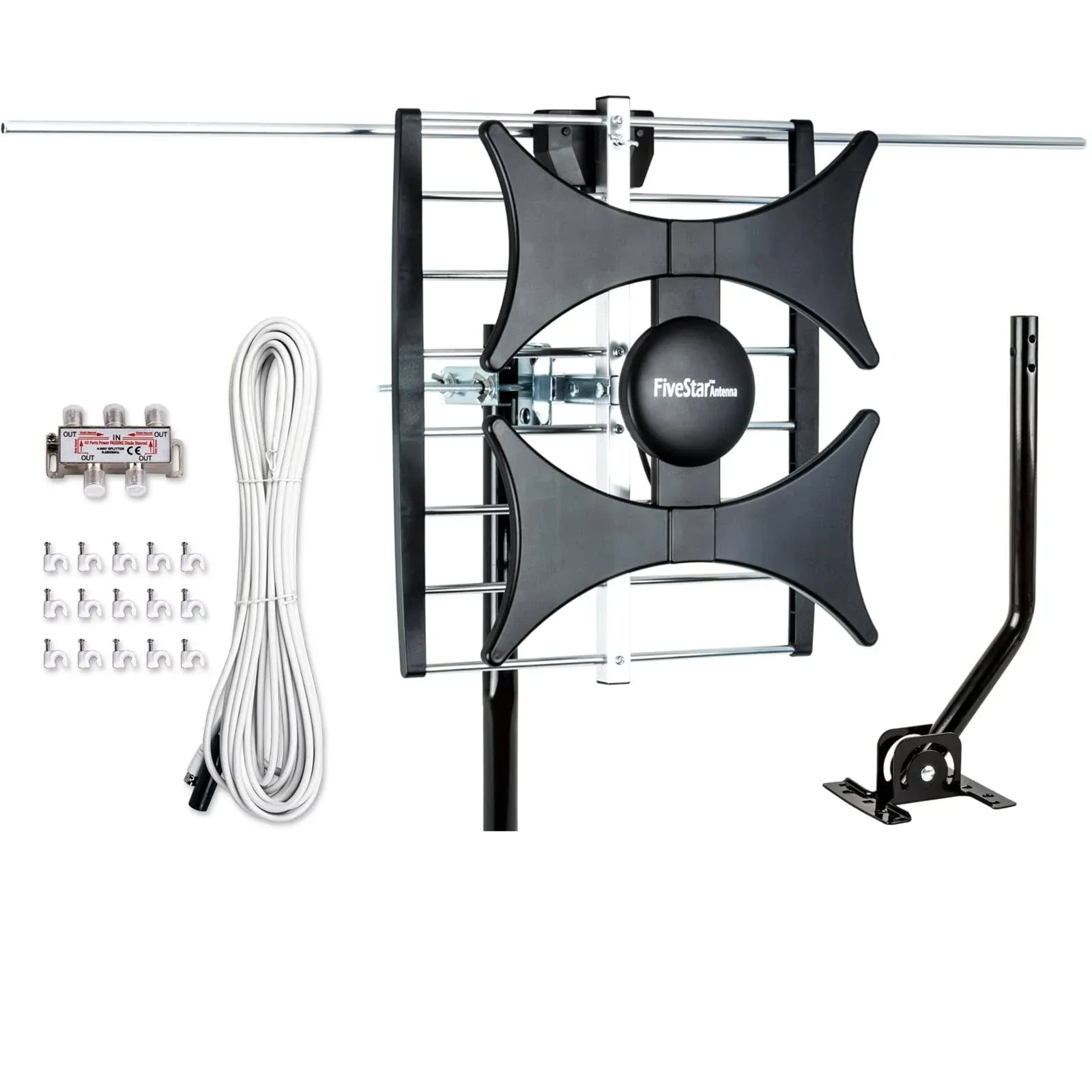 Multidirection<wbr/>al 4v Hdtv Antenna Up To 150 Mile Range Uhf/vhf Indoor Attic Outdo