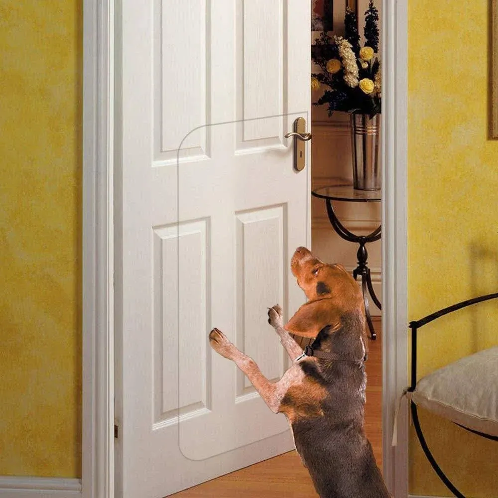 Clear Door Scratch Protector, Deluxe Pet Door Scratch Shield Protect Your Doors 