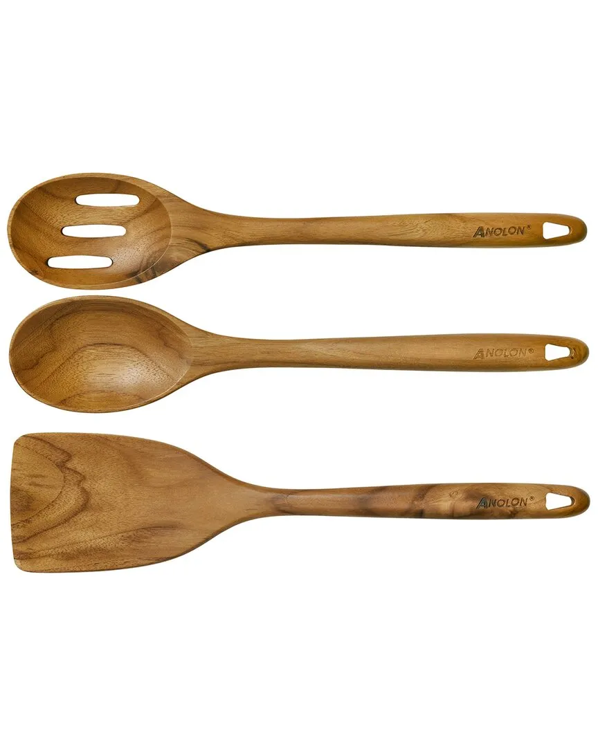 Teak Wood 3pc Tool Set