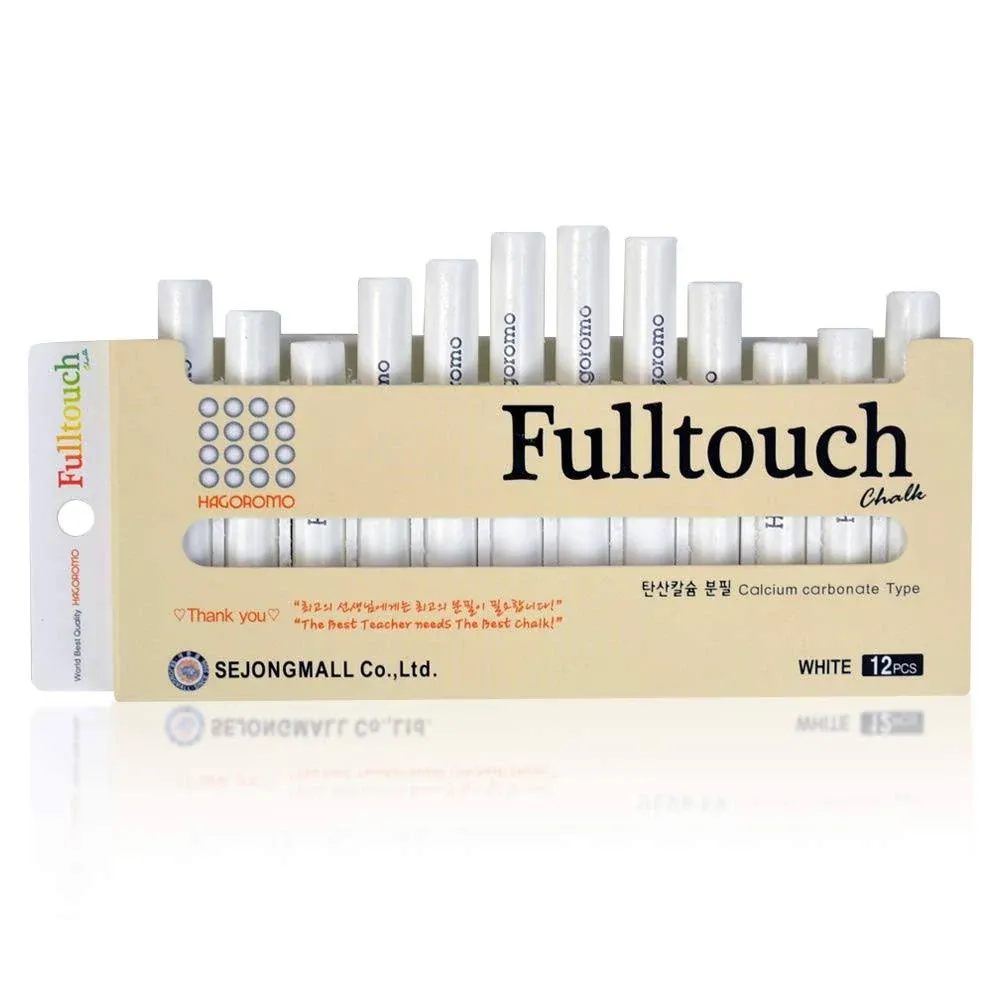 Hagoromo FullTouch Color Chalk 1 Box 12 Pcs White