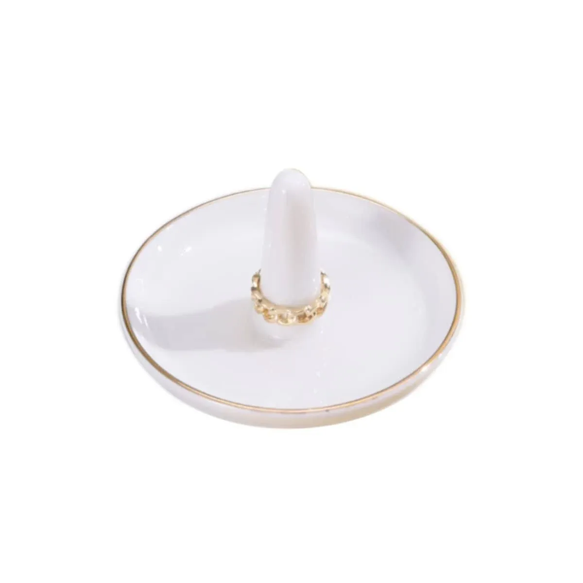 White Ring Dish Holder,Engagem<wbr/>ent Wedding Bridal Shower Gift，Decorativ<wbr/>e white 1