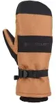 LARGE Carhartt Waterproof Insulated Mitten Brown Black Work Glove