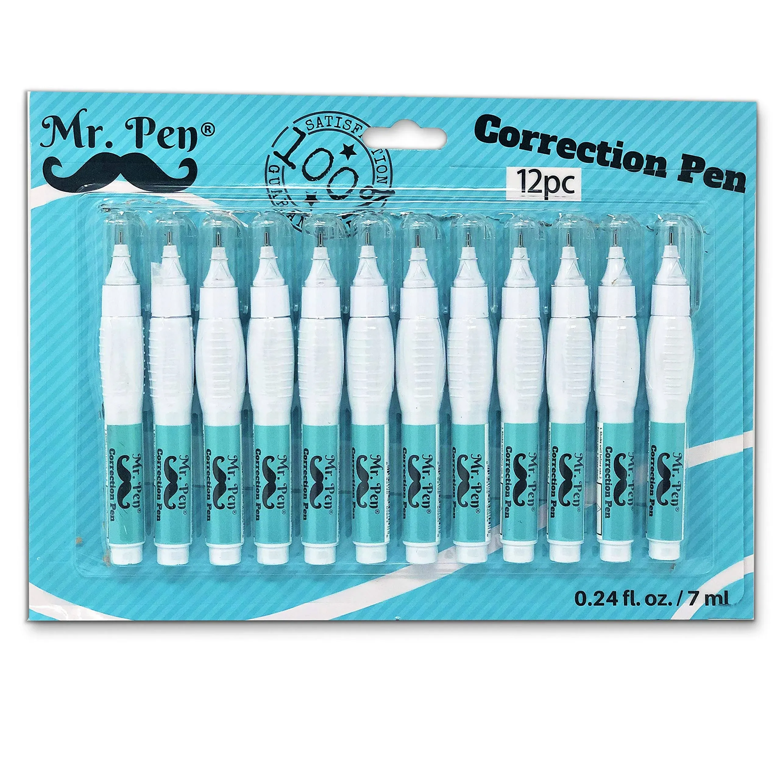 Mr. Pen- Correction Pen, Correction Fluid, Pack of 12, Correction liquid White, White Correction Fluid, White Fluid, White Out, Wipe Out Liquid, Wide