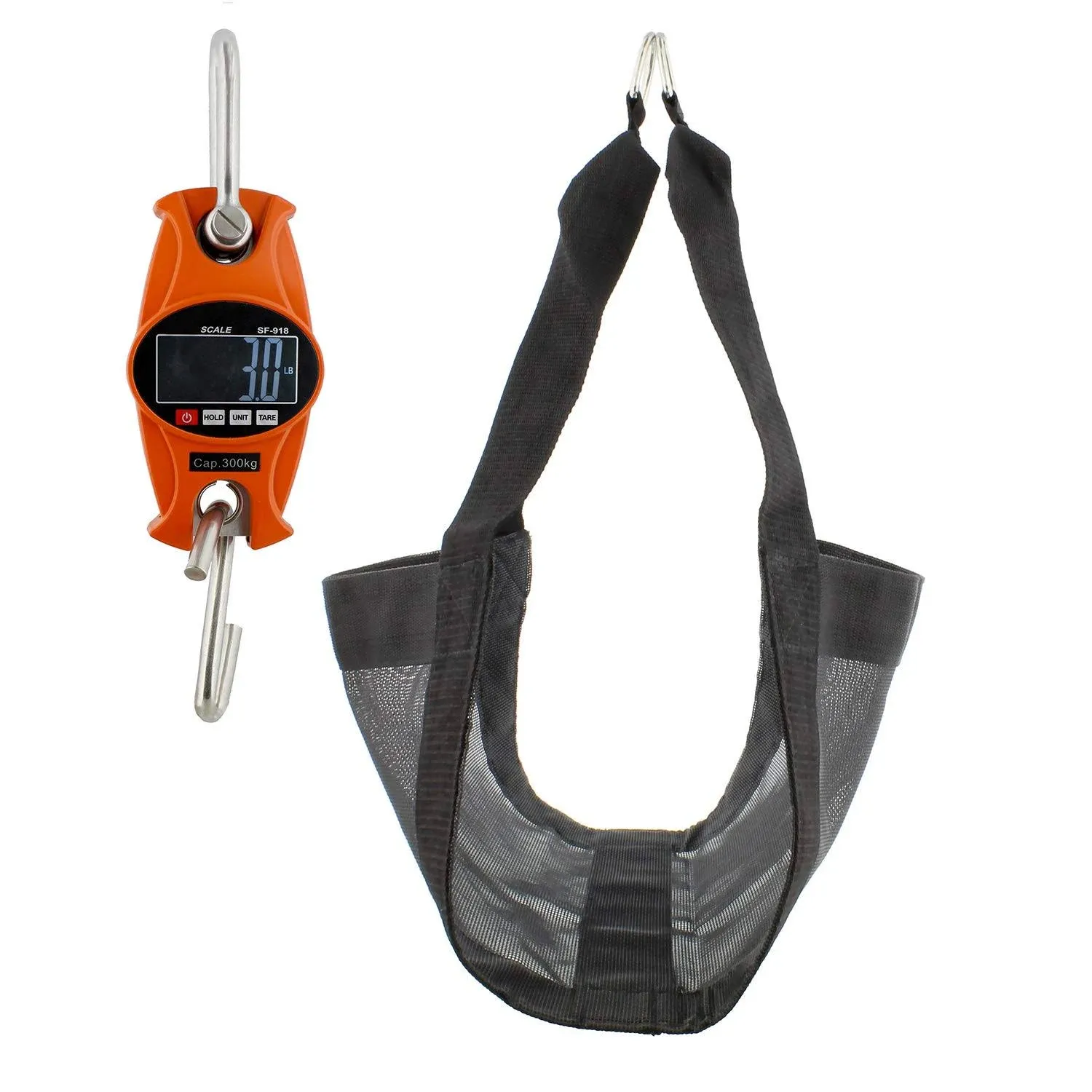 Rural365 | Orange Digital Hanging Scale &amp; Calf Sling – Mini Crane Scale &amp; Sling