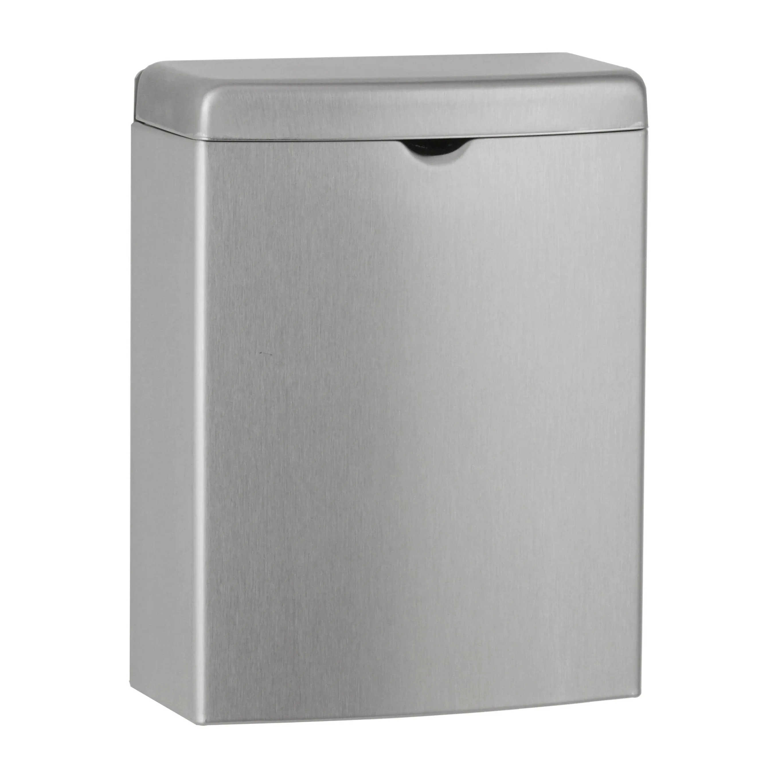 Bobrick Contura Sanitary Napkin Receptacle, Stainless Steel, 1gal