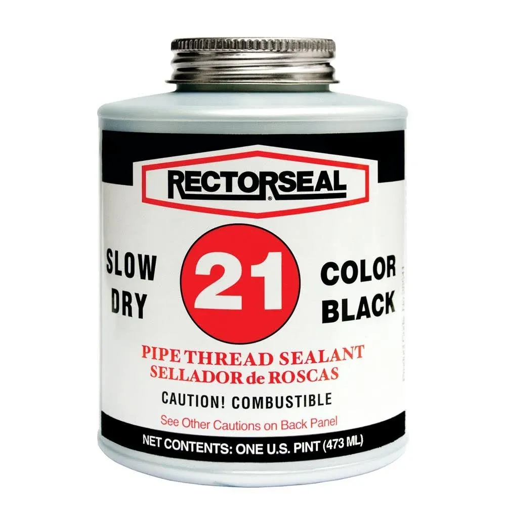 Rectorseal 28651 1/2 Pint Brush Top No.21 Black Jack Pipe Thread Sealant