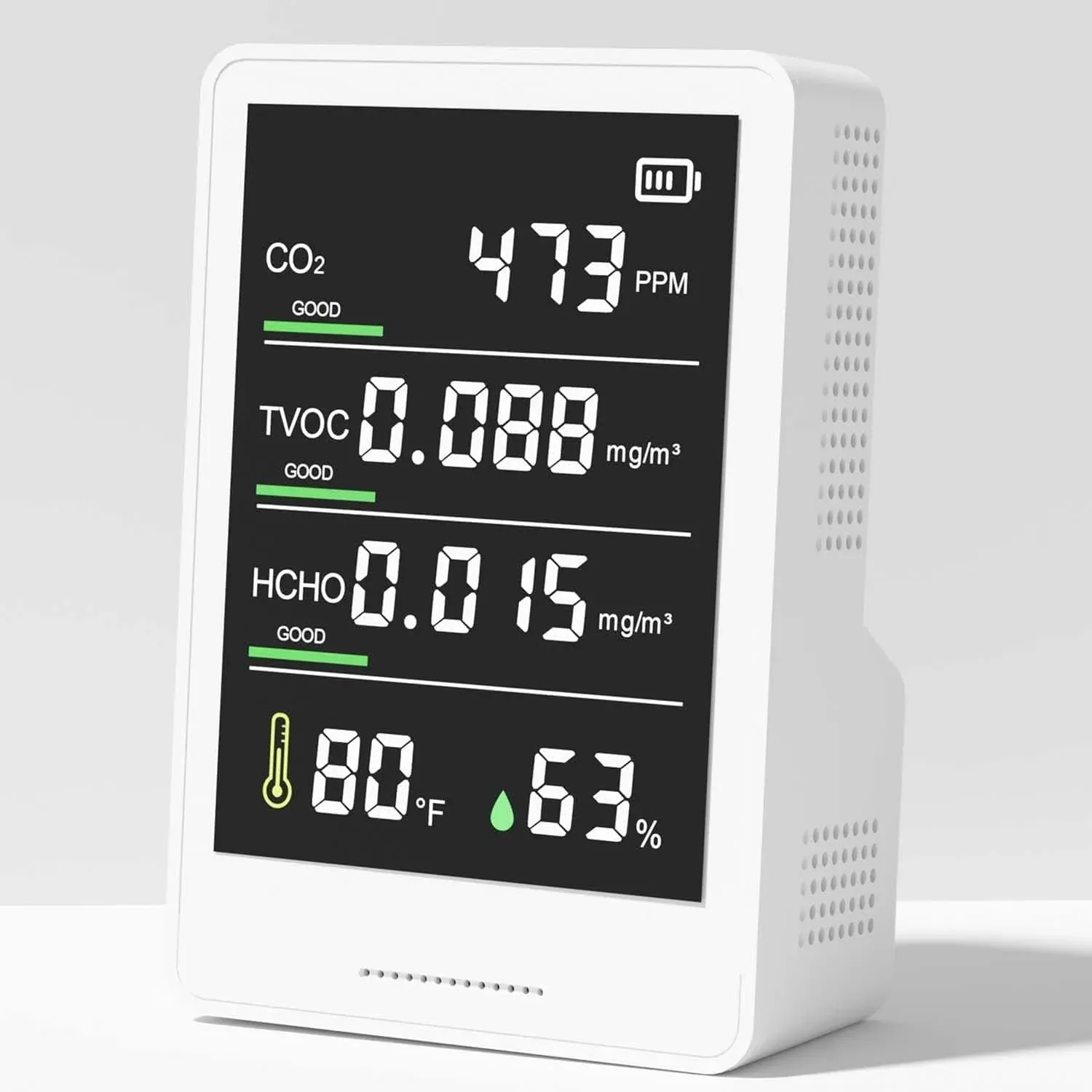 Pinotec 5-in-1 Professional Indoor Air Quality Monitor Indoor Portable CO2 ...