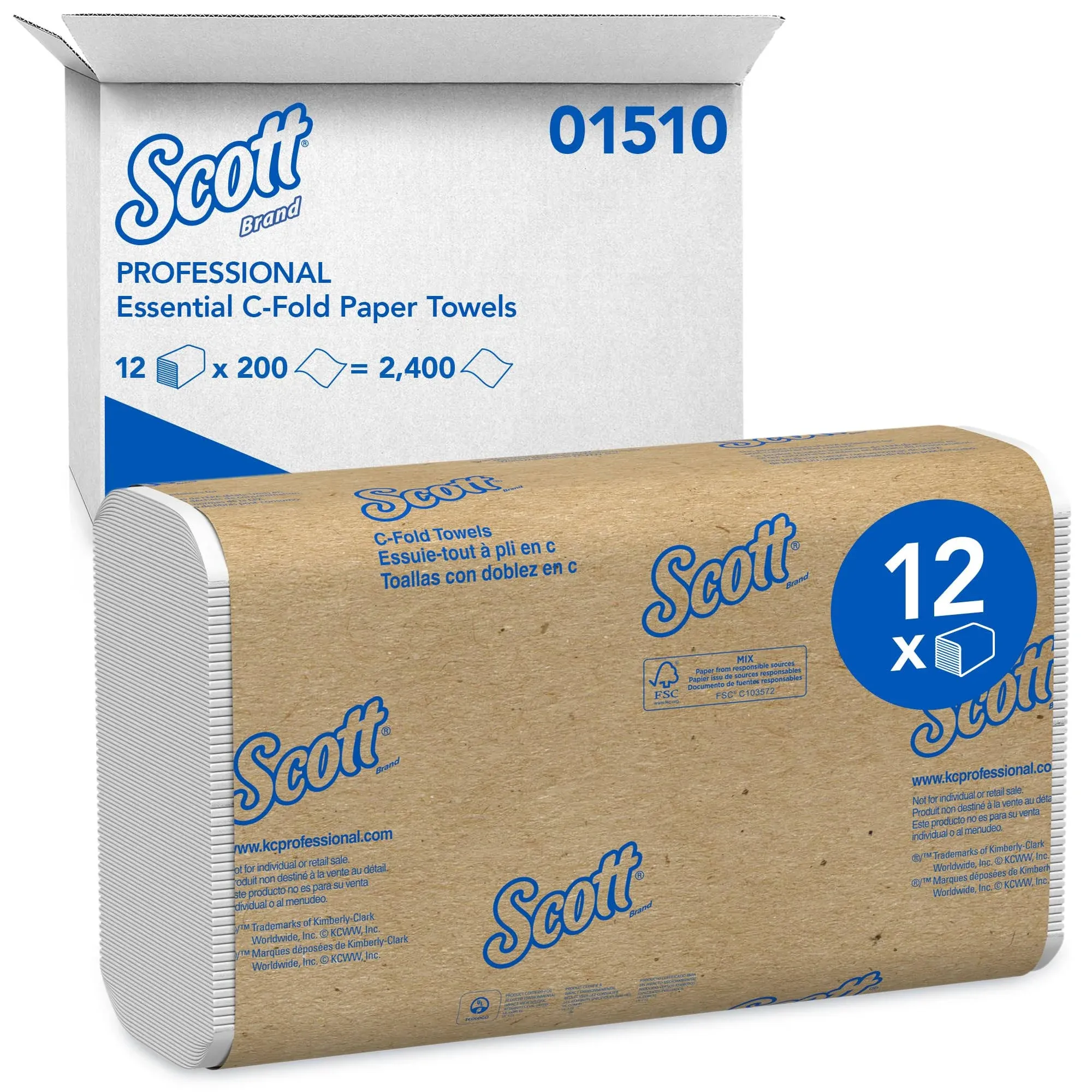 Scott Towels, C-Fold, White