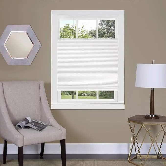 Achim White Top Down-Bottom Up Cordless Honeycomb Cellular Shade