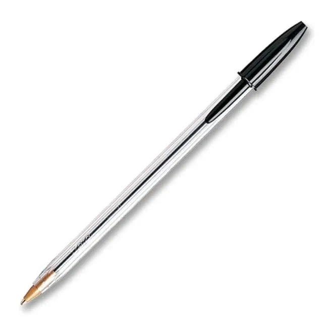 BIC Cristal Xtra Smooth Ballpoint Pen, Black Ink, 1mm, Medium, Dozen