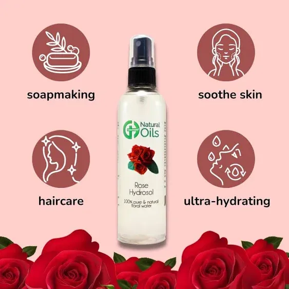 GreenHealth Rose Hydrosol Floral Water