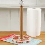 The Pioneer Woman Vintage Floral Paper Towel Holder with Acrylic Knob