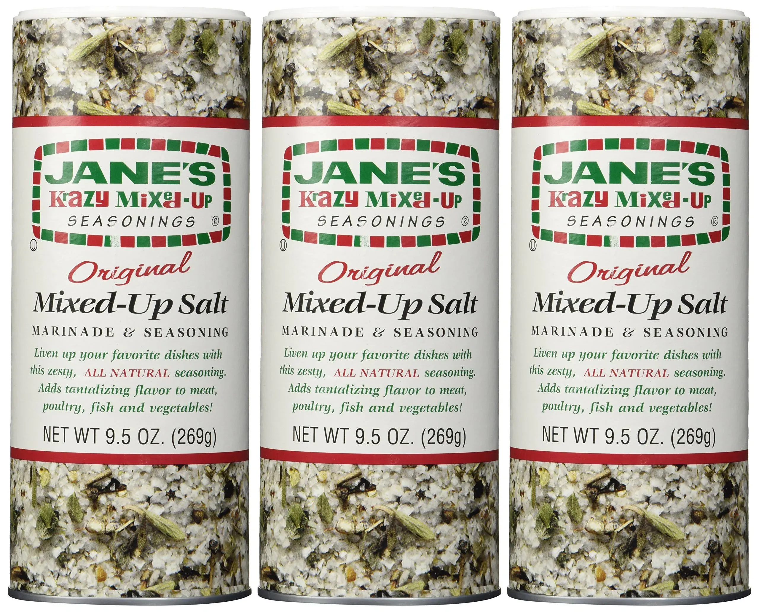 Jane&#039;s Krazy Mixed-up Original Salt Blend 9.5 Oz (Pack of 3)