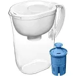 Brita Large Water Filter Pitcher for Tap and Drinking Water with SmartLight Filter Change Indicator + 1 Elite Filter, Reduces 99% of Lead, Lasts 6