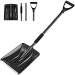 PLACHIDAY Snow Shovel, 2024 New Upgrade Large-capacity Lightweight Aluminum Portable Snow Shovel, Parent-child Playing Snow Shovel, Shovel for Garden