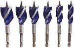  Tools  Speedbor Drill Bit Set For Wood, 4-Inch, 6-Piece (1877239)