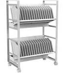 32-Tablet / Chromebook Open Charging Cart - Gray