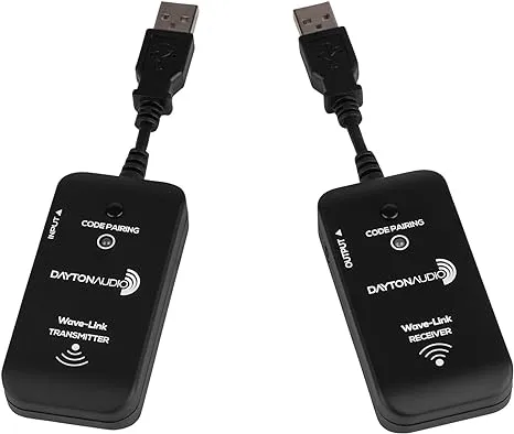 Dayton Audio Wave-Link WLS System 2.4 GHz Full Range Wireless Audio Transmitter & Receiver System