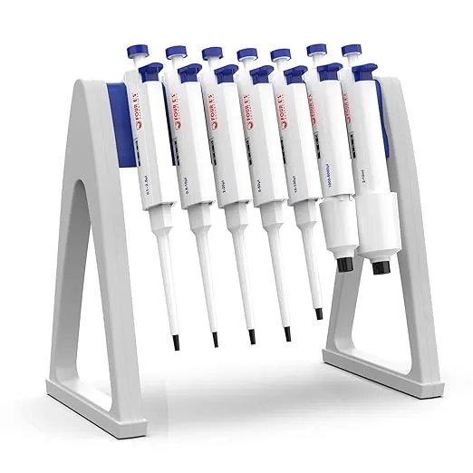 FOUR E&#039;S SCIENTIFIC Laboratory Pipette Stand, Plastic Linear Pipettor Holder ...