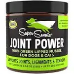 Super Snouts Joint Power 100% Green Lipped Mussels for Dogs & Cats - Dog Joint Supplement Powder Supports Joints, Tendons, Ligaments (2.64 oz)